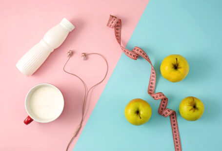 green-apple-bottle-yogurt-with-measure-tape